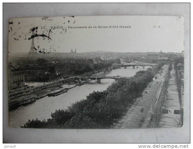 PARIS - Panorama De La Seine - Côté Ouest - Die Seine Und Ihre Ufer