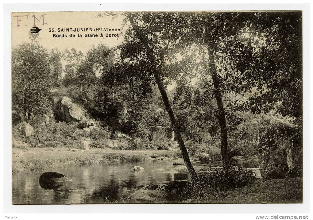 1910 SAINT JUNIEN  Bords De La Glane à COROT - Saint Junien