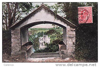 GB  THE LICH GATE ST JUST IN ROSELAND   Circulée 1908 - Andere & Zonder Classificatie