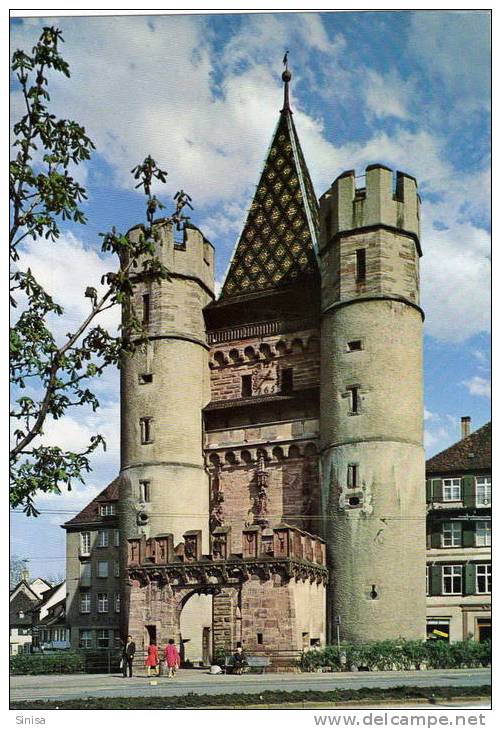 Switzerland / Postcard / Basel Porte Spalen - Port