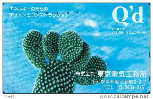 Télécarte Japon - Fleur CACTUS - KAKTUS Blume Pflanze - Flower Japan Phonecard - 96 - Blumen