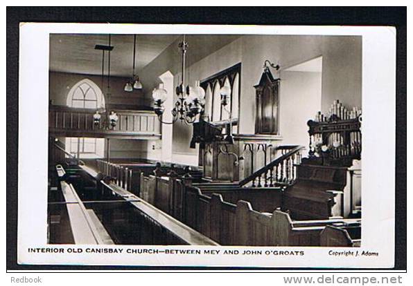Real Photo Postcard Interior Of Old Canisbay Church Between Mey & John O'Groats Caithness Scotland - Ref B116 - Caithness