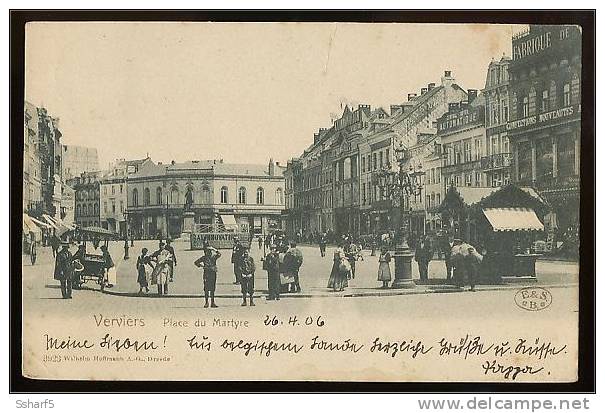 VERVIERS Place Du Martyre TRES ANIMEE 1906 - Verviers