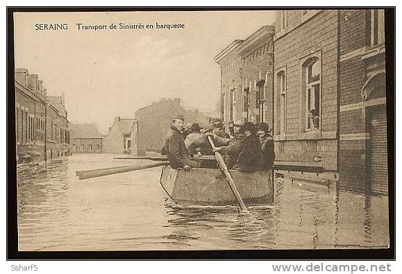 SERAING Transport De Sinistrés En Barquette INONDATION De 1926 - Seraing