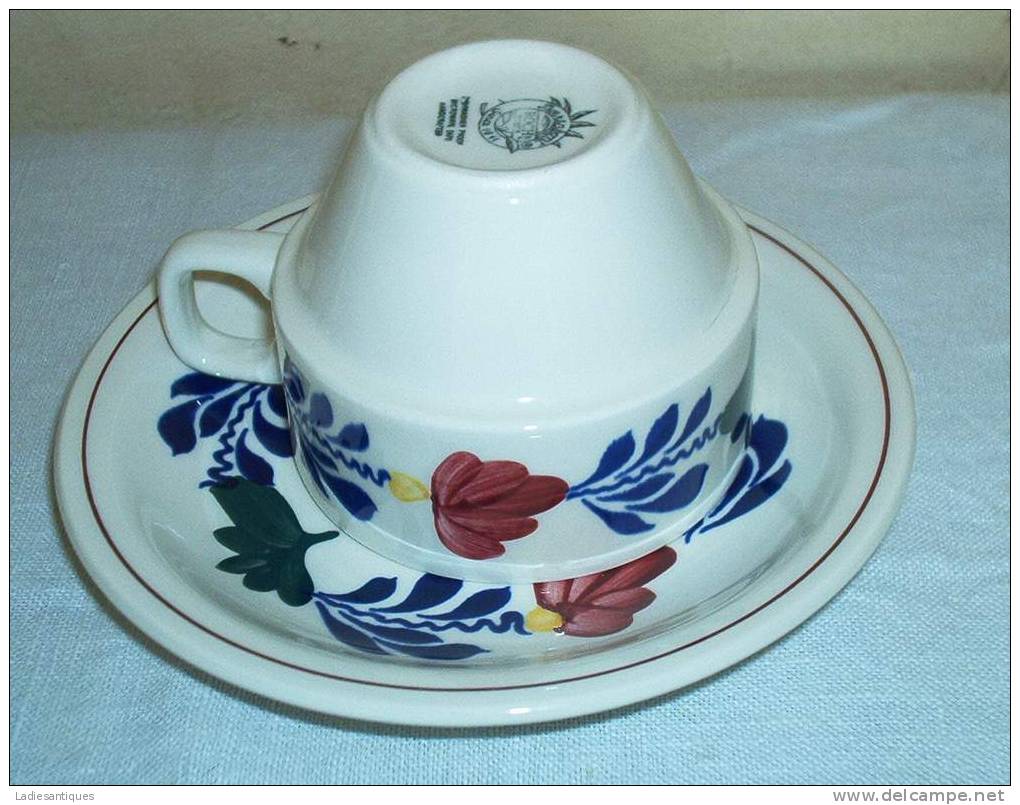 BOCH Boerenbont Ilona - Kopje/sch - Tasse/st - Cup And Saucer - TA294 - Boch (BEL)