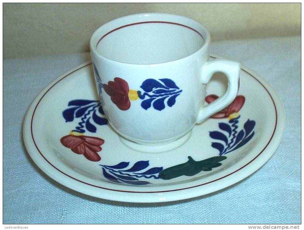 BOCH Boerenbont Mokka - Kopje/sch - Tasse/st - Cup And Saucer - TA296 - Boch (BEL)