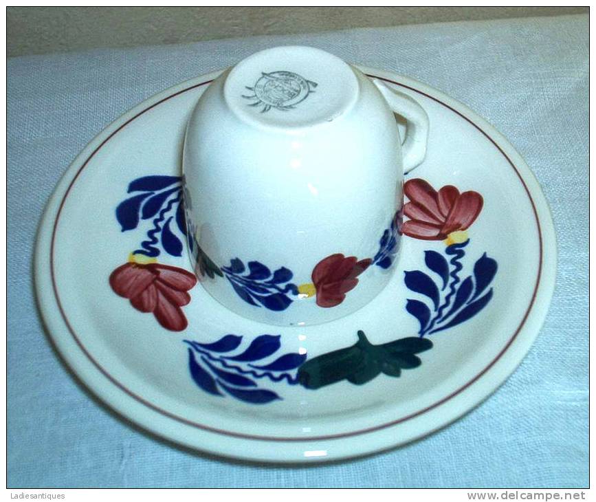 BOCH Boerenbont Mokka - Kopje/sch - Tasse/st - Cup And Saucer - TA296 - Boch (BEL)