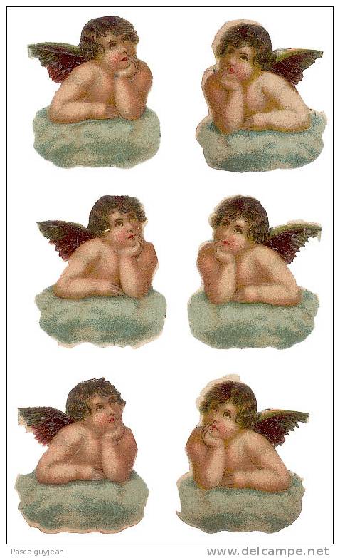 6 DECOUPIS ANGES - DIE-CUT HAUT. 3,5 CM - Engelen