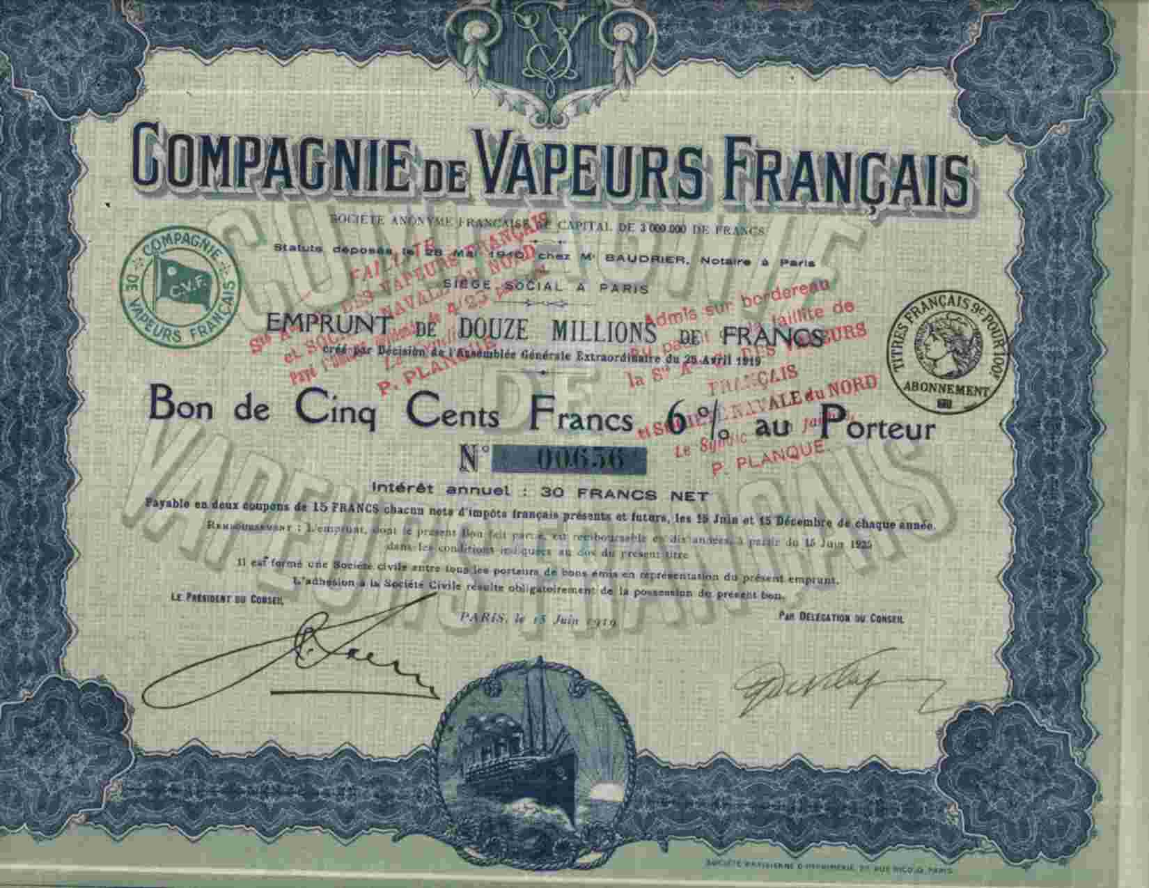 DECO : CIE DE VAPEURS FRANCAIS - Navigation