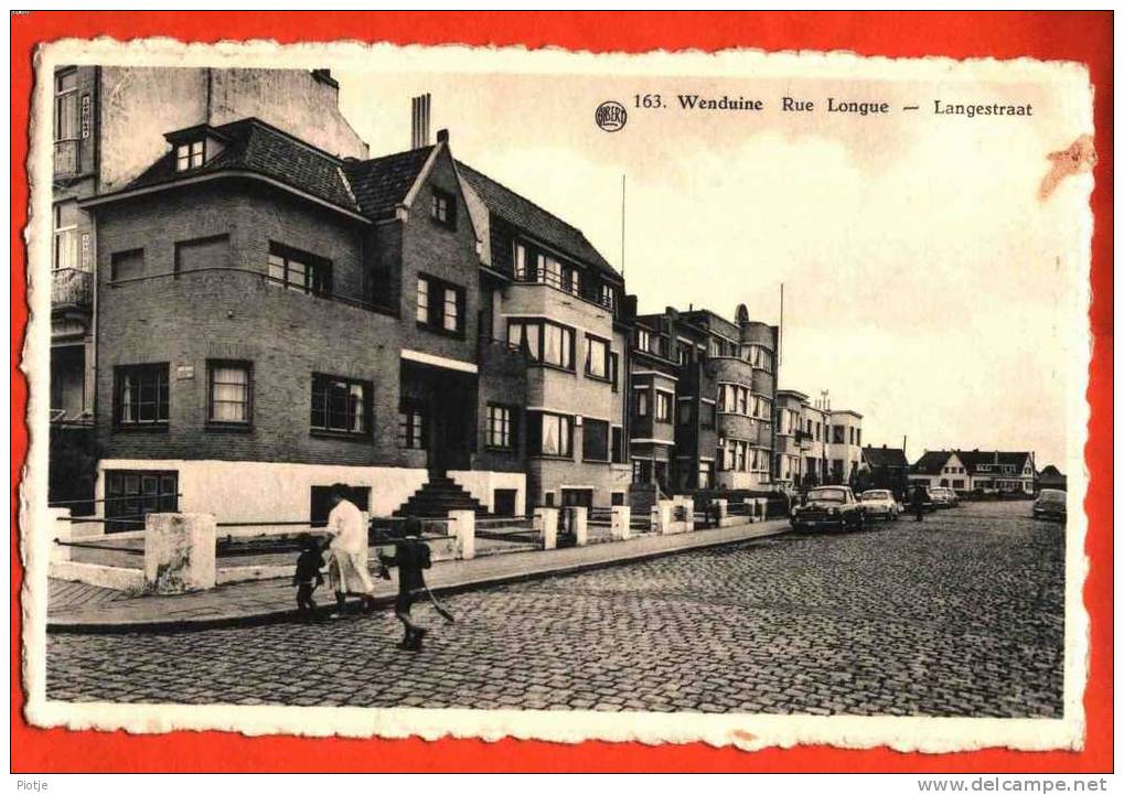 * Wenduine - Wenduyne * (Albert Nr 163) Rue Longue, Langestraat, Kust, Bij Blankenberge, Oldtimer, Volkswagen Kever - Wenduine