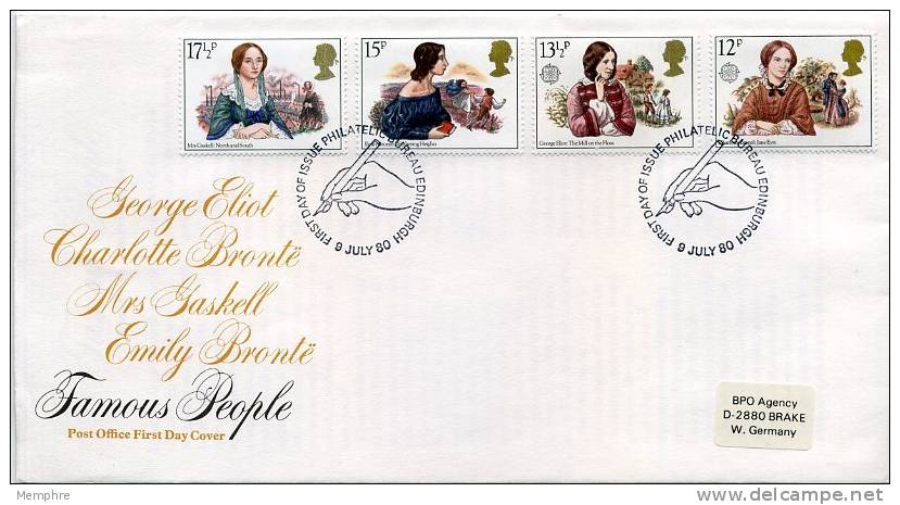 1980  FDC Women Writers   Mi Nr 841-4 - 1971-1980 Decimal Issues