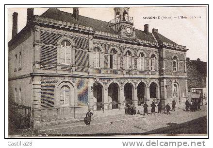 Cpa SISSONNE - L'hôtel De Ville - Sissonne