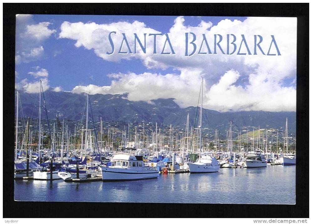 Santa Barbara Boat Harbor - Pleasure Boats Soak Up Some Sun - California - Santa Barbara