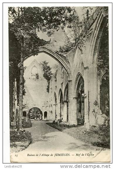 CPA 76.-Ruines De L' Abbaye De JUMIEGES.-NEF De L'Eglise Notre-Damer.-CVB 771 - Jumieges