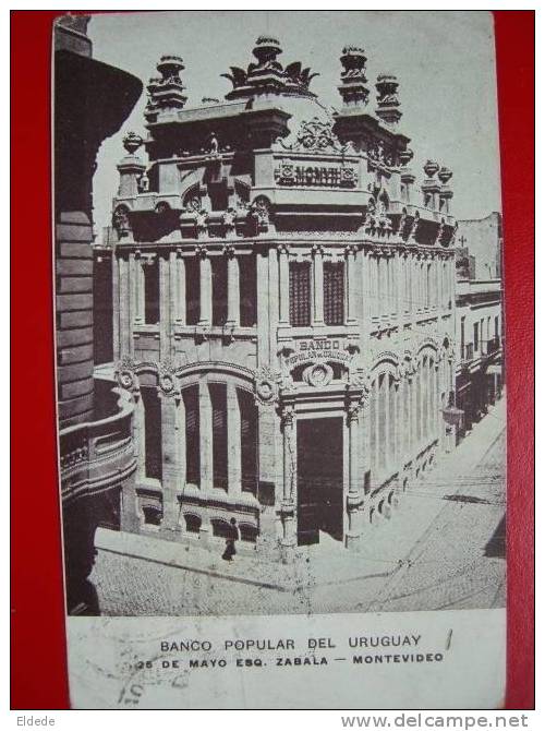 Montevideo Banco Popular Del Uruguay 25 De Mayo Esq. Zabala Voyagé 1916 - Uruguay