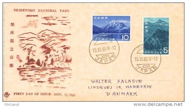 1965 Japon  FDC  Unesco  Shiretoko National Park - UNESCO