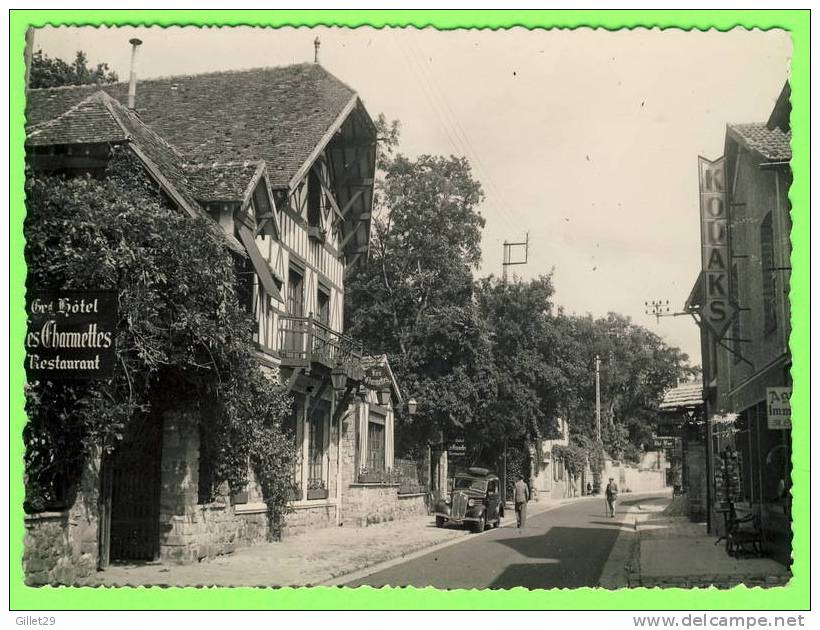 BARBIZON (77) - LES CHARMETTES - ANIMÉE VIEILLE VOITURE - CARTE À CIRCULÉ EN 1951 - - Barbizon