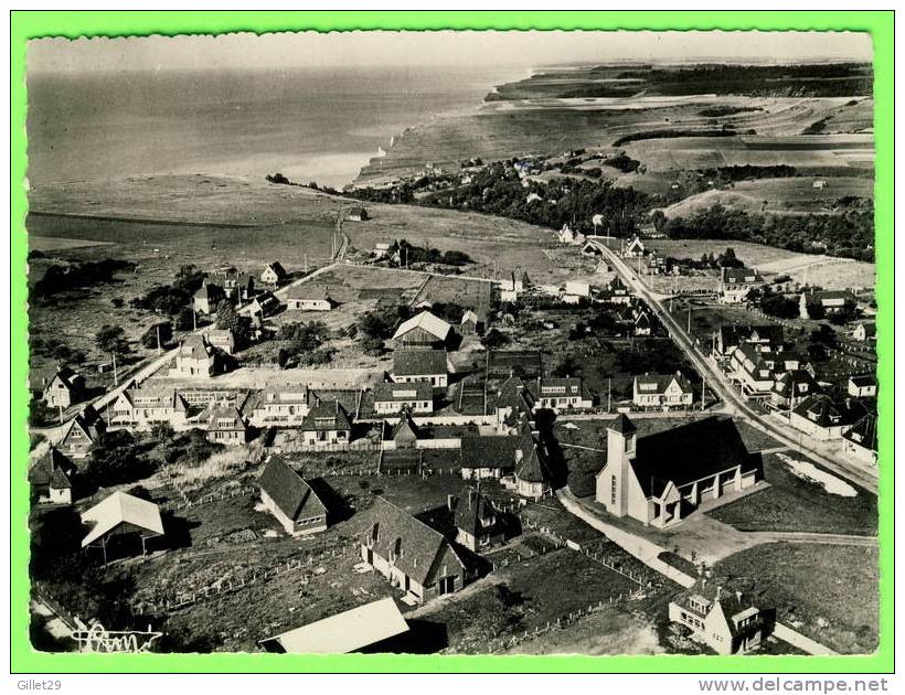 BERNEVAL-SUR-MER (76) - VUE GÉNÉRALE AÉRIENNE DU CENTRE, VERS LE NORD - CARTE CIRCULÉE EN 1959 - - Berneval