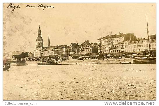 POSTCARD Ca1900 Europe RIGA LITHUANIA REAL PHOTO - Lituania