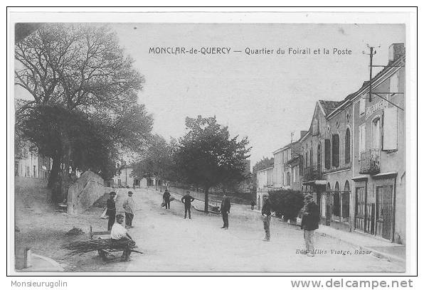 82 ) MONTCLAR DE QUERCY, Quartier Du Foirail Et La Poste,   ANIMEE, Melle Viatges Ã©dit - Montclar De Quercy