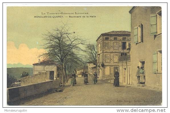 82 ) MONTCLAR DE QUERCY, Boulevard De La Halle, ColorisÃ©e, ANIMEE, Melle Viatges Ã©dit - Montclar De Quercy