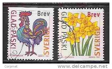 SWEDEN -  FAUNA And FLORA - Yvert # 1974/5 - VF USED - Gebraucht