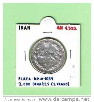 IRAN  2.000  DINARES (2 Krans)  PLATA/SILVER AH 1332  EBC  KM#1057    DL-5862 - Iran