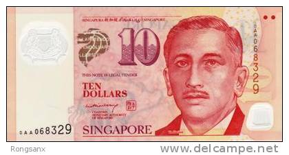 2004 SINGAPORE PLASTIC BANKNOTE $10.0 - Singapour