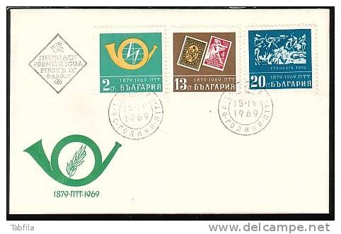 BULGARIE - 1969 - 90an. Des Postes - FDC - U.P.U.