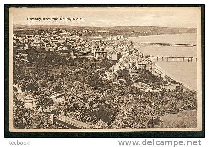 1928 Postcard Town View Of Ramsey From The South Isle Of Man - Ref B119 - Isola Di Man (dell'uomo)