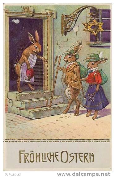 1926 Allemagne Carte   Lapins Ou Liévres - Rabbits