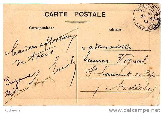 80- NESLE-Place D'Armes-Mairie- Animée-jeune Homme Et Sa Bicyclette- CPA 1913 - Nesle