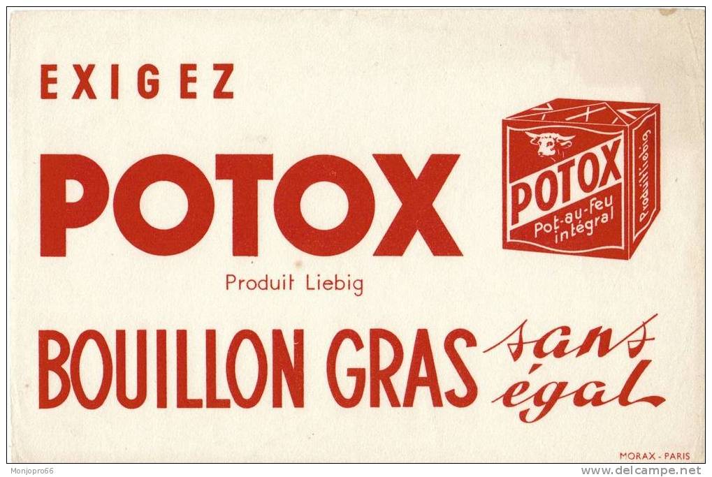 Buvard POTOX (Produits LIEBIG) Bouillon De Pot Au Feu - Potages & Sauces