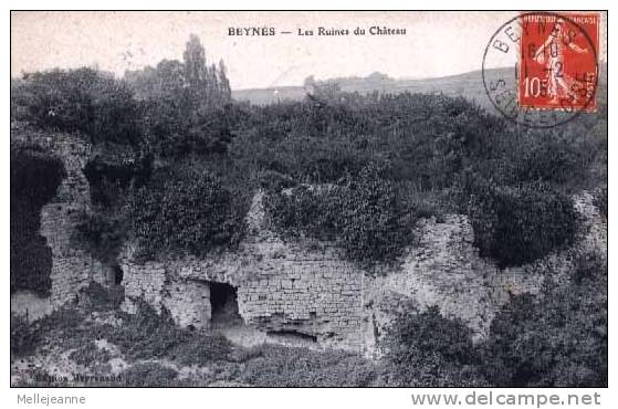 Cpa Beynes (78) Ruines Du Château , 1915 , Ed Meyrenaud - Beynes