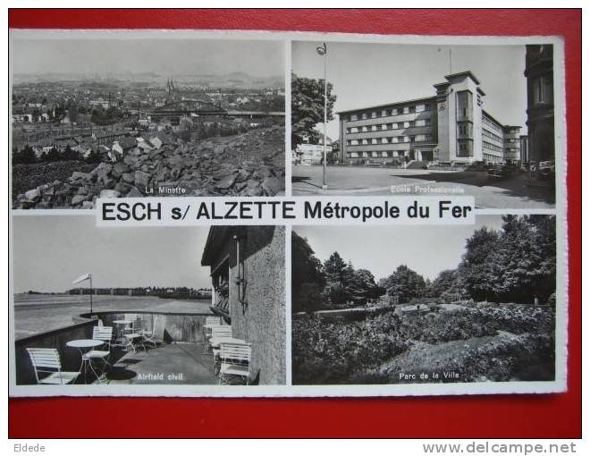 Esch S/ Alzette Metropole Fer Airfield Airport La Minette Ecole - Esch-Alzette