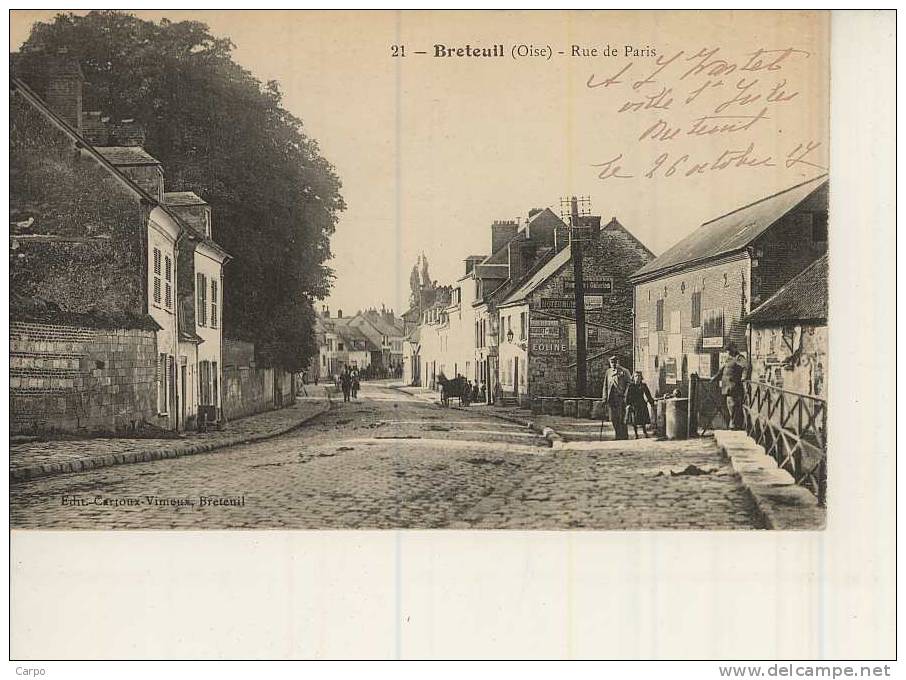 BRETEUIL-SUR-NOYE. - Rue De Paris. - Breteuil