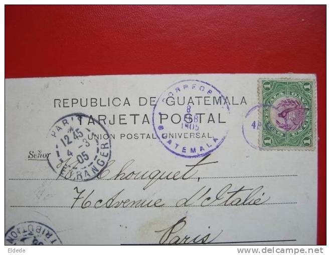 Teatro Nacional Very Nice Postmarks 1905 - Guatemala