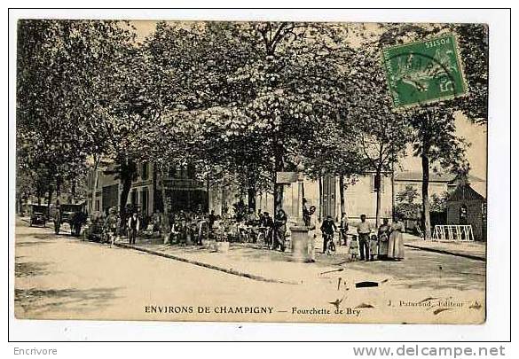 Cpa FOURCHETTE DE BRY  Terrasse Du Restaurant PATURAUD Véhicule Tricycle Ed Paturaud - Bry Sur Marne