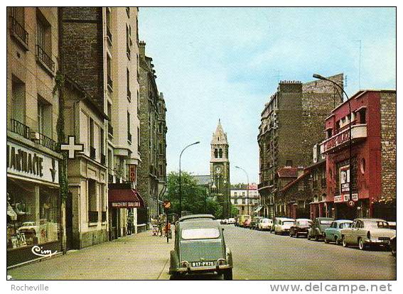 94- St-Mandé- Eglise Et Rue De La République- Commerces- Palace-voitures Ariane, Aronde,  Dauphine, Citroën Ds, 2cv, - Saint Mande