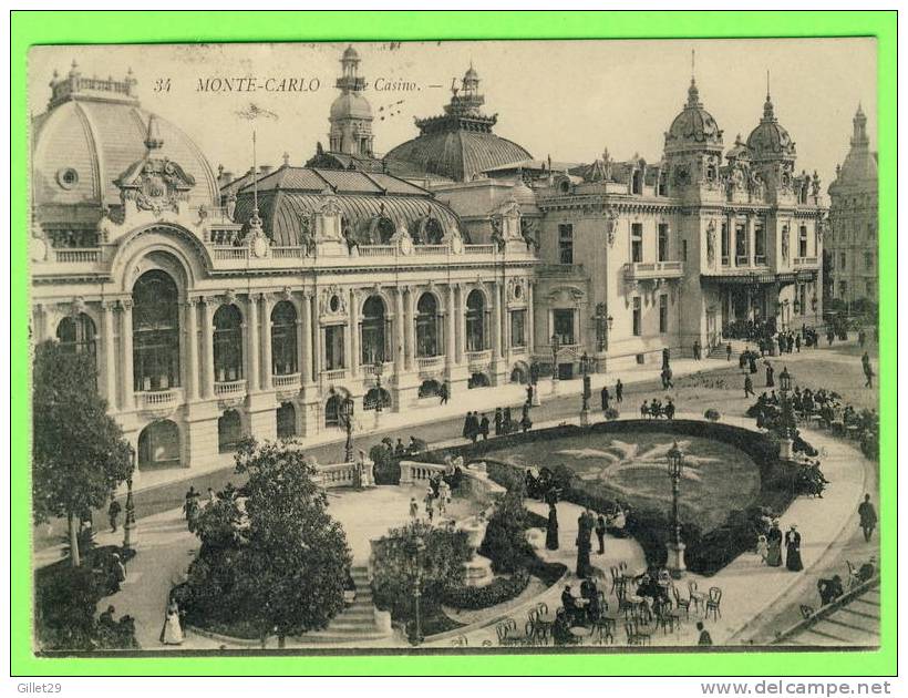 MONTE-CARLO, MONACO  - LE CASINO - ANIMÉE - L.L. - CIRCULÉ - - Casinò