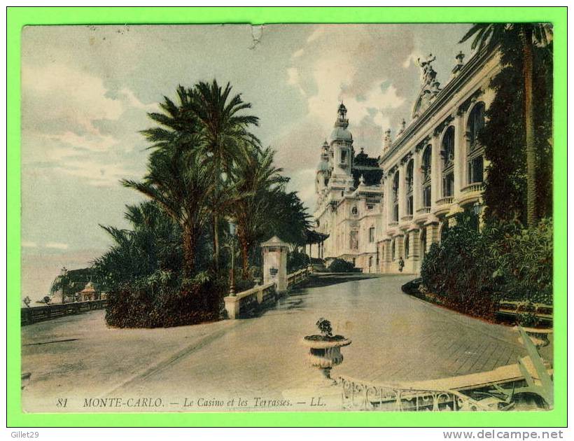 MONTE-CARLO, MONACO - LE CASINO ET LES TERRASSES - LL. - CIRCULÉ - - Casino