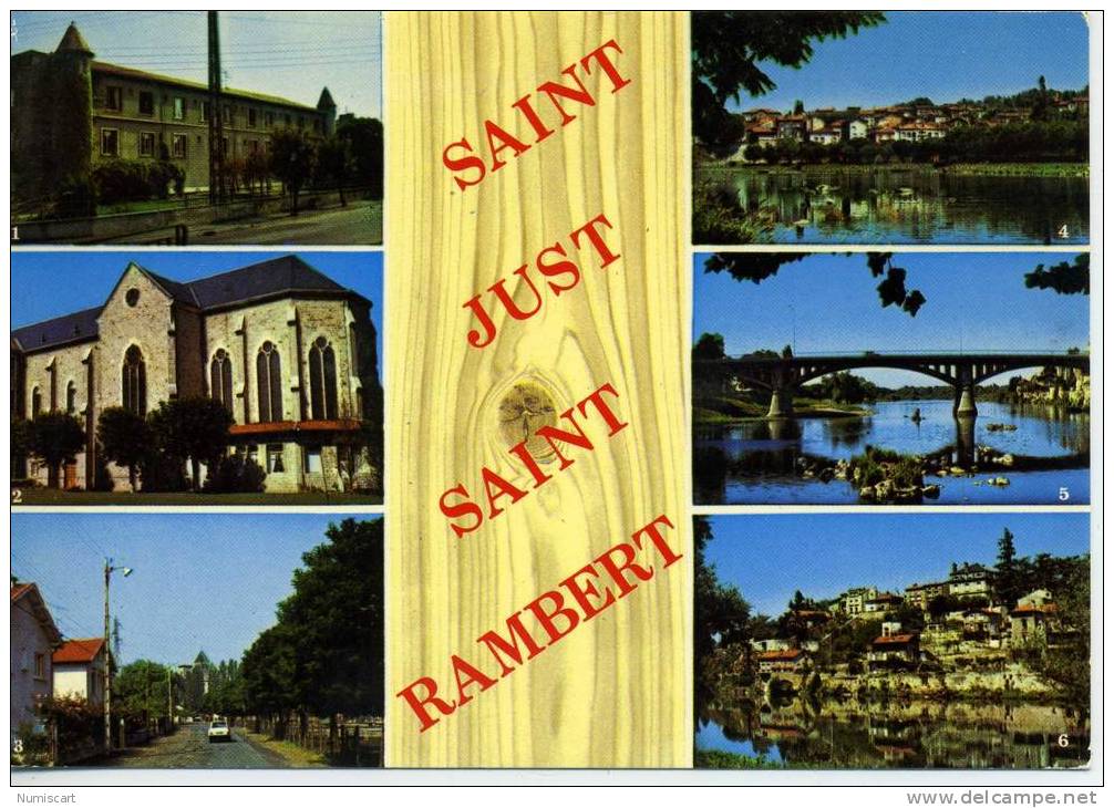 CPM...DE ST JUST ST RAMBERT...MULTI-VUES... - Saint Just Saint Rambert
