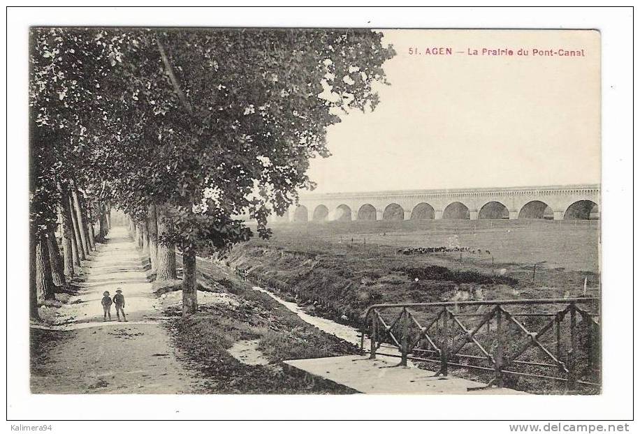 LOT-ET-GARONNE  /  AGEN  /  PRAIRIE  DU  PONT-CANAL  ( RARE Cachet En Franchise Militaire , Camp Allemand , En 1917 ) - Agen