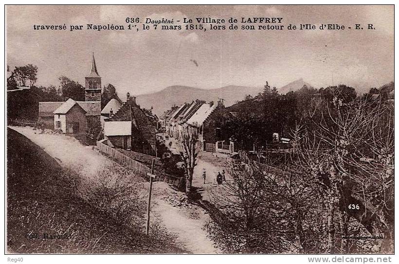 D38 - Le VILLAGE DE LAFFREY Traversé Par NAPOLEON 1er, Le 7 Mars 1815, Lors De Son Retour De L'Ile D'Elbe - Laffrey