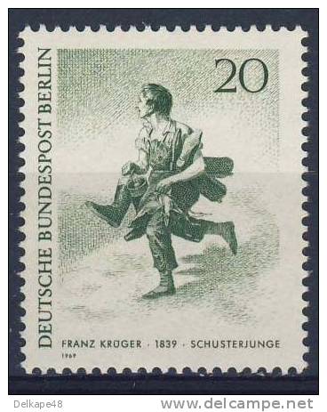 Germany Berlin 1969 Mi 333 YT 307 Sc 9N270 ** Franz Kruger(1797-1857): Shoemakers Apprentice / Schusterjunge (1839) - Sonstige & Ohne Zuordnung