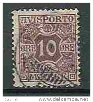 DENMARK - NEWSPAPER STAMPS - TIMBRES POUR JOURNAUX - 1907 - Yvert # 4  - VF USED - Paquetes Postales