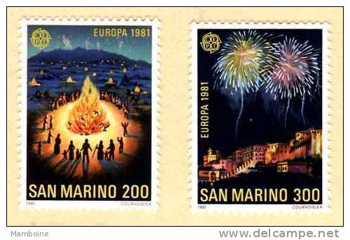 Saint Marin Europa 1981 N° 1024/25 Neuf ( Avec Trace De Charn..) - Unused Stamps