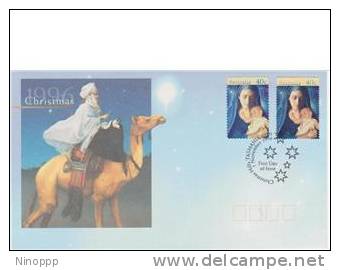 Australia   1996   40c Christmas Peel & Stick (2)  FDC - FDC