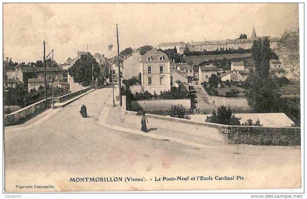 MONTMORILLON ECOLE CARDINAL PIE 1913 - Montmorillon