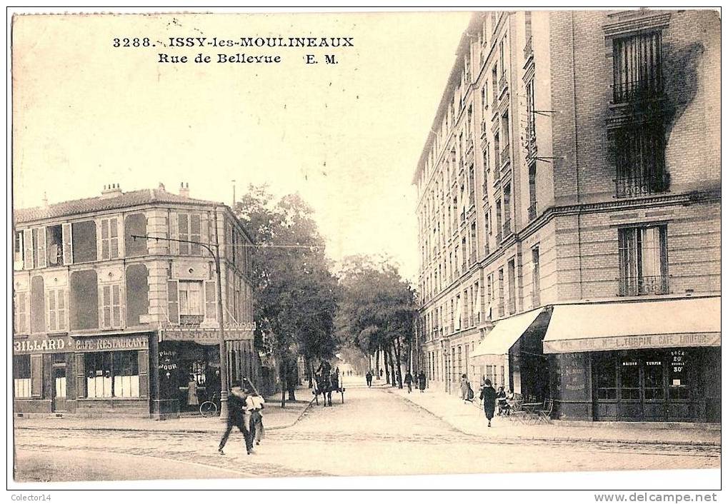 ISSY LES MOULINEAUX RUE DE BELLEVUE 1905 - Issy Les Moulineaux